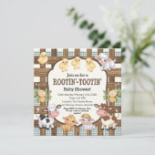 Boerderij-Thema Baby Shower Ontwerp - Mooie Boerde Kaart (Staand voorkant)