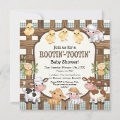 Boerderij-Thema Baby Shower Ontwerp - Mooie Boerde Kaart (Voorkant)