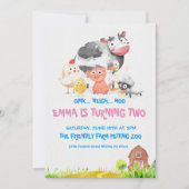 Boerderij thema feestuitnodigingen kaart (Voorkant)