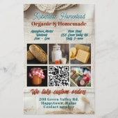 Boerderij thema foto QR-code kleine onderneming fl Flyer (Voorkant)
