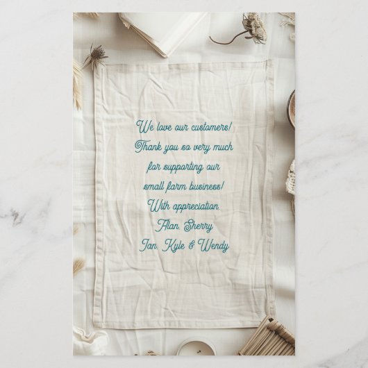 Boerderij thema foto QR code Small Business Flyer (Achterkant)