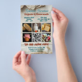 Boerderij thema foto QR code Small Business Flyer (Hand)