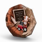 boerderij thema geweven mandje zwangerschapsaankon fotoblokken (Rechts)