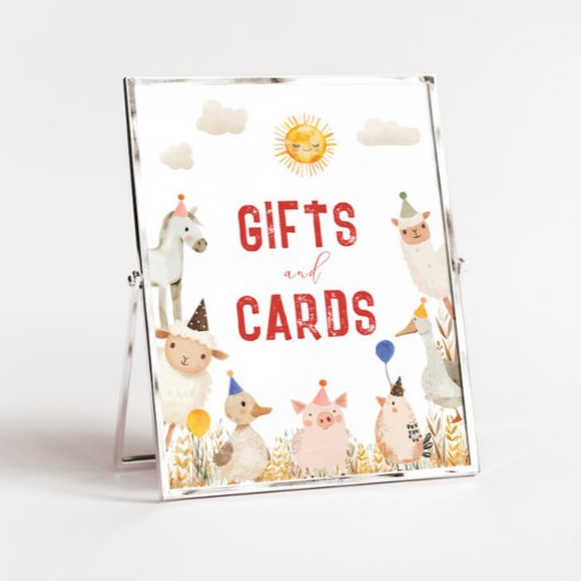 Boerderij Thema Gifts Verjaardagsbord Poster