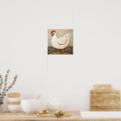Boerderij Thema Keuken Wandkunst Hen Art Print (Keuken)