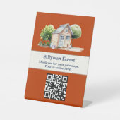 Boerderij Thema Markttabel QR-codeteken Reclamebord Met Voetstuk (Voorkant)