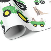 Boerderij Thema Tractor Cadeaupapier (Rol Hoek)