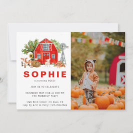 Boerderij Thema | uitnodiging van Barn Birthday