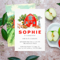 Boerderij Thema | uitnodiging van Barn Birthday