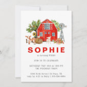 Boerderij Thema | uitnodiging van Barn Birthday (Voorkant)