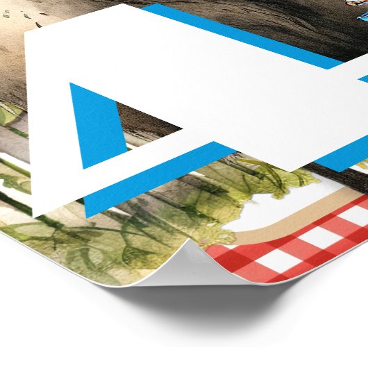 Boerderij thema verjaardagsfeest welkomstbord poster (Hoek)