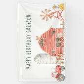 Boerderij thema verjaardagsfeestje welkomstbanner spandoek (Verticaal)