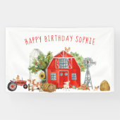 Boerderij thema verjaardagsfeestje welkomstbanner spandoek (Horizontaal)