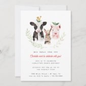 Boerderij Theme Birthday Party Invitation Kaart (Voorkant)