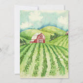 Boerderij Theme Birthday Party Invitation Kaart (Achterkant)