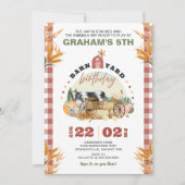 Boerderij Theme Birthday Uitnodiging (Voorkant)