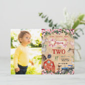 Boerderij Theme girl Birthday Party Kaart (Staand voorkant)