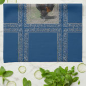 Boerderij Theme Rooster Dish Towel, blauwe achterg Theedoek (Gevouwen)