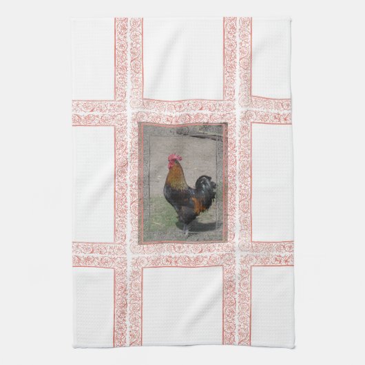 Boerderij Theme Rooster Dish Towel Theedoek (Verticaal)