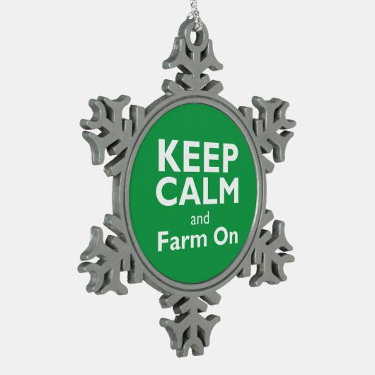 Boerderij Tin Sneeuwvlok Ornament (Links)