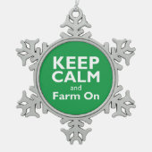 Boerderij Tin Sneeuwvlok Ornament (Voorkant)