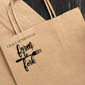 Boerderij to Fork Farmers Market Naam toevoegen Rubberstempel