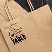 Boerderij to table Farmers Market Stand Naam toevo Rubberstempel