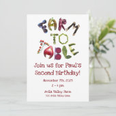 Boerderij to Table Invitation - Boerenmarkt thema Kaart (Staand voorkant)