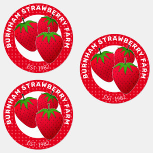 Boerderij toevoegen Gepersonaliseerd aardbeienvo Labels
