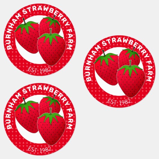 Boerderij toevoegen | Gepersonaliseerd aardbeienvo Labels (Groep)