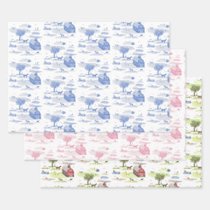 Boerderij toile inpakpapier vel
