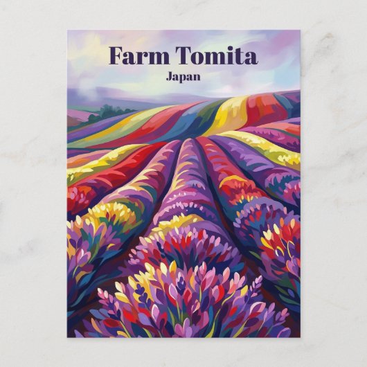 Boerderij Tomita Japan Briefkaart (Voorkant)