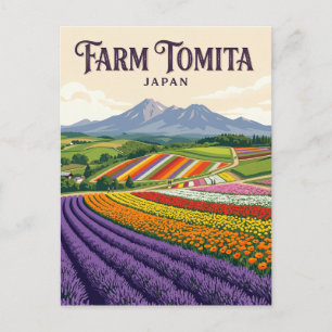 Boerderij Tomita Japan Briefkaart