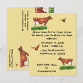 Boerderij Tour Invitation Guernsey Koe Uitnodiging Briefkaart (Voorkant / Achterkant)