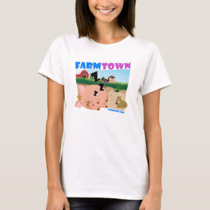 Boerderij Town Sleepy Piggy T-Shirt