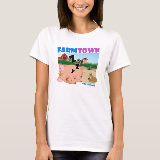 Boerderij Town Sleepy Piggy T-Shirt (Voorkant)