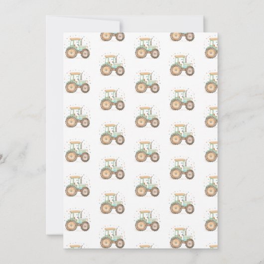 Boerderij Tractor 2e verjaardag Kaart (Achterkant)