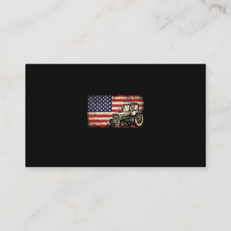 Boerderij Tractor America Flag Patriotic Farming Visitekaartje