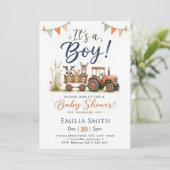 Boerderij Tractor Baby Shower Kaart (Staand voorkant)