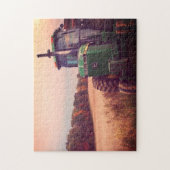 Boerderij Tractor bij Herfst Harvest Legpuzzel (Verticaal)