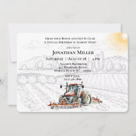  Boerderij Tractor Birthday Party Invitation Kaart