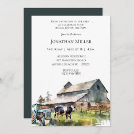  Boerderij Tractor Birthday Party Invitation Kaart