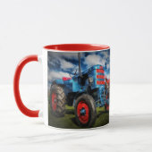 Boerderij Tractor Blue Red Farmer Rancher Cadeft Mok (Links)