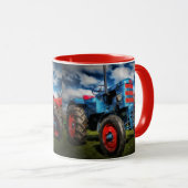 Boerderij Tractor Blue Red Farmer Rancher Cadeft Mok (Voorkant rechts)