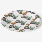 Boerderij Tractor Boys Verjaardag Papieren Bordje (Gekanteld)