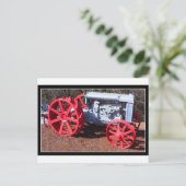 Boerderij tractor briefkaart (Staand voorkant)
