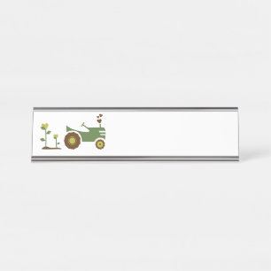 Boerderij tractor bureau naambordje