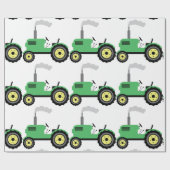 Boerderij tractor cadeaupapier (Vlak)