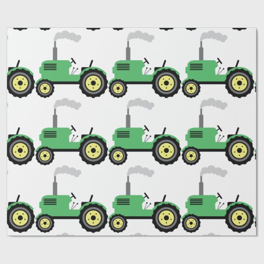 Boerderij tractor cadeaupapier (Vlak)