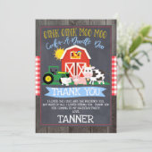 Boerderij tractor Chalkboard Birthday - Hartelijk  Kaart (Staand voorkant)